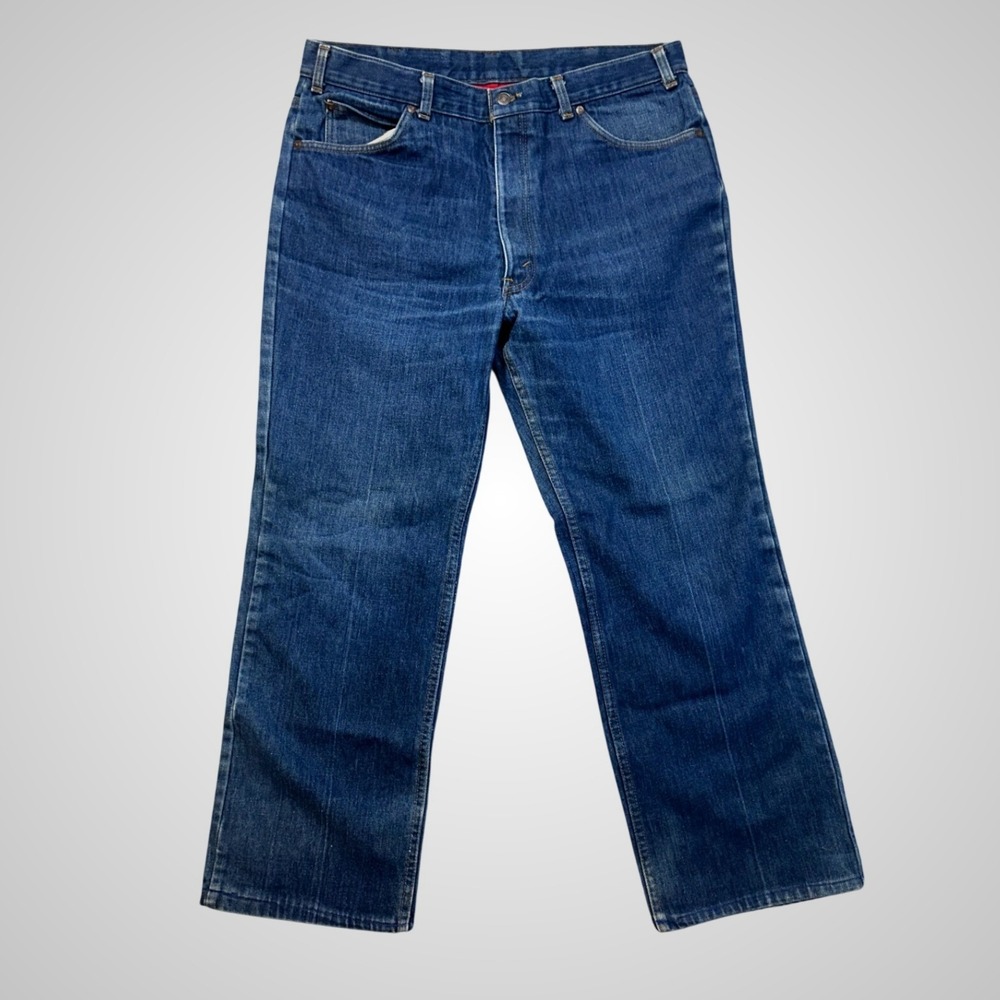 Levi's 2517 Jeans Men 38x34 Blue Excellent Vintage 1986 Flannel Lined Orange Tab